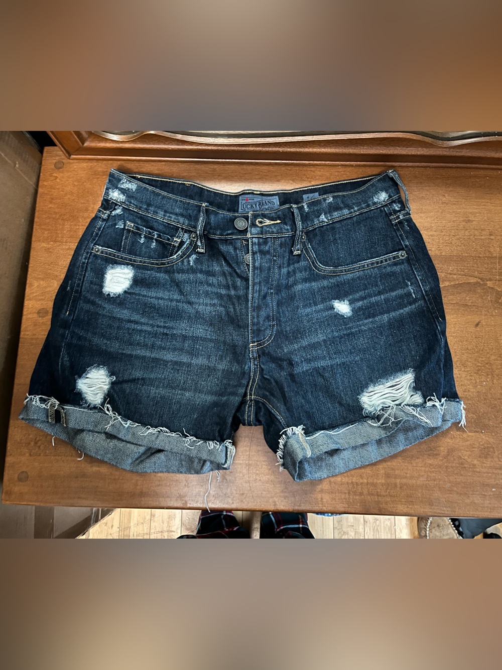 Lucky Brand Size 27 Distressed Jean Shorts